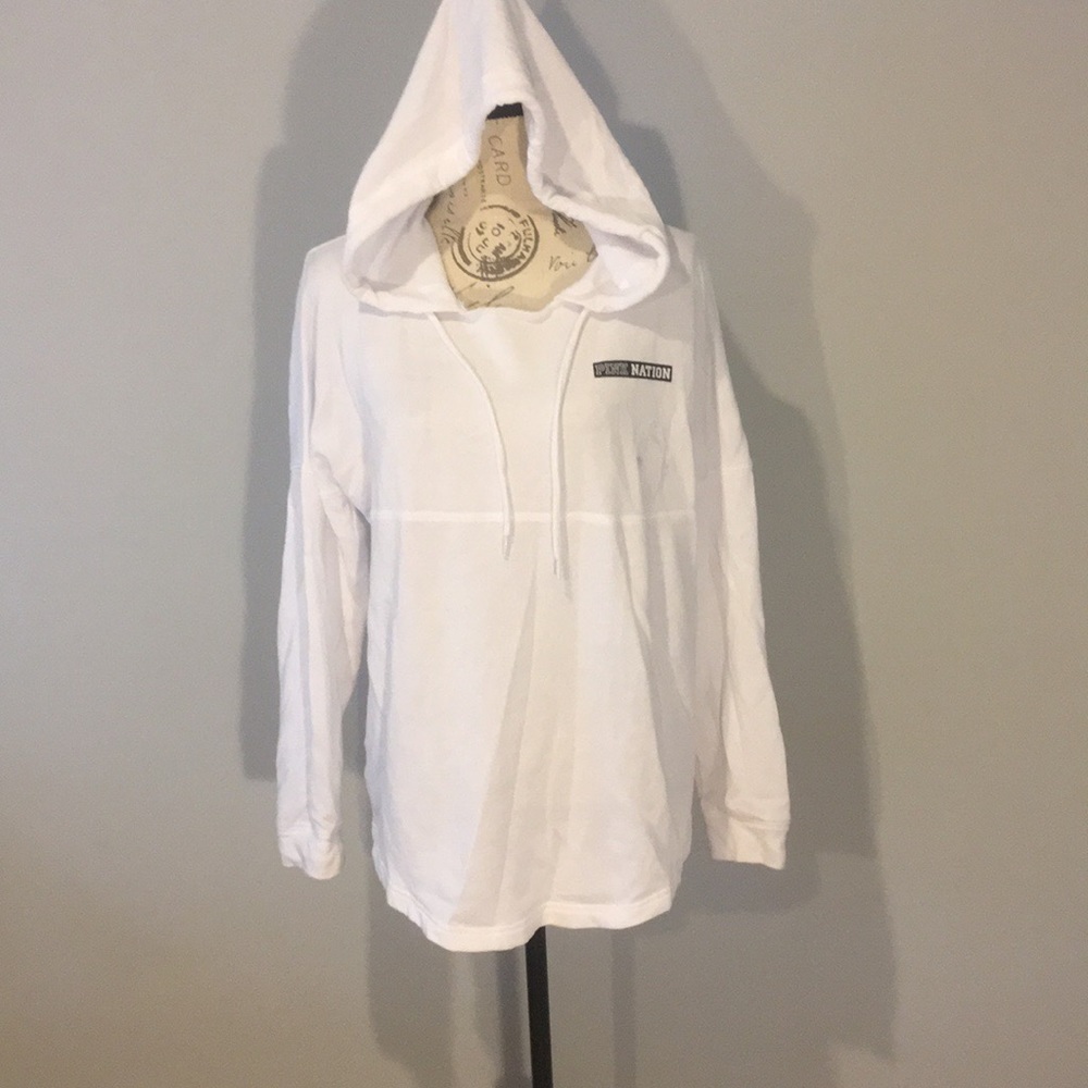 White & Black Victoria Secret Pink Pullover Hoodie